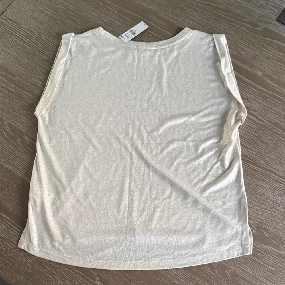 NWT Express Light Beige Muscle Tee - Picture 2 of 3